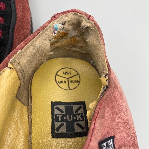 T.U.K. suede platform creeper US Women’s 5 Burgundy FM1906 - Picture 10 of 10